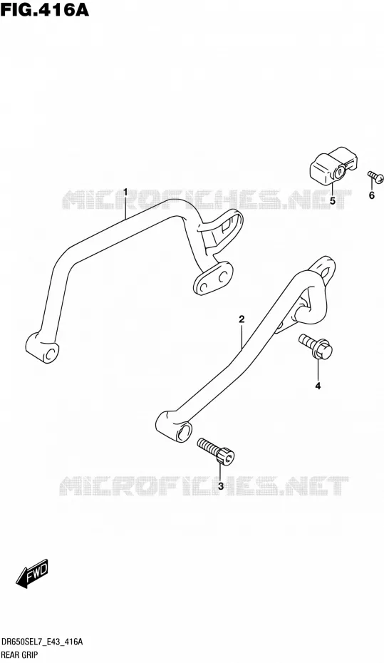 POIGNEE ARRIERE Suzuki MOTO 650 DR 2017  DR650SE L7 (E43)
