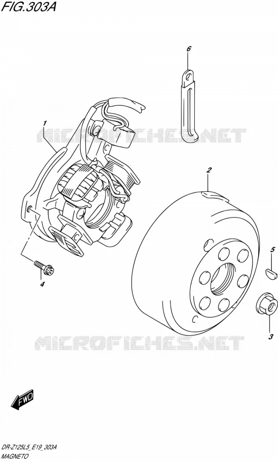 ALLUMAGE ROTOR - STATOR Suzuki MOTO 125 DR-Z 1995  DR-Z125L L5 (E19)