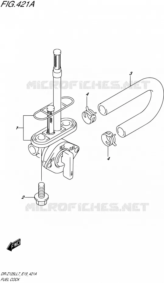 ROBINET D'ESSENCE Suzuki MOTO 125 DR-Z 2017  DR-Z125L L7 (E19)