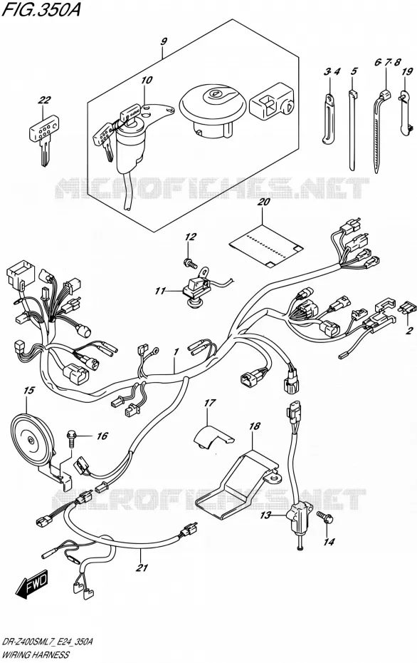 FAISCEAU ELECTRIQUE Suzuki MOTO 400 DR-ZSM 2017  DR-Z400SM L7 (E24)