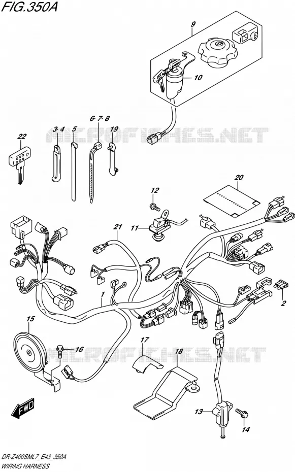 FAISCEAU ELECTRIQUE Suzuki MOTO 400 DR-ZSM 2017  DR-Z400SM L7 (E43)