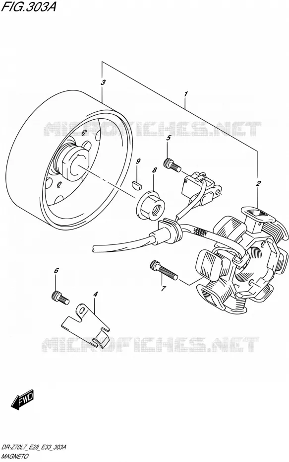 ALLUMAGE ROTOR - STATOR Suzuki MOTO 70 DR-Z 2017  DR-Z70 L7 (E03,E28,E33)