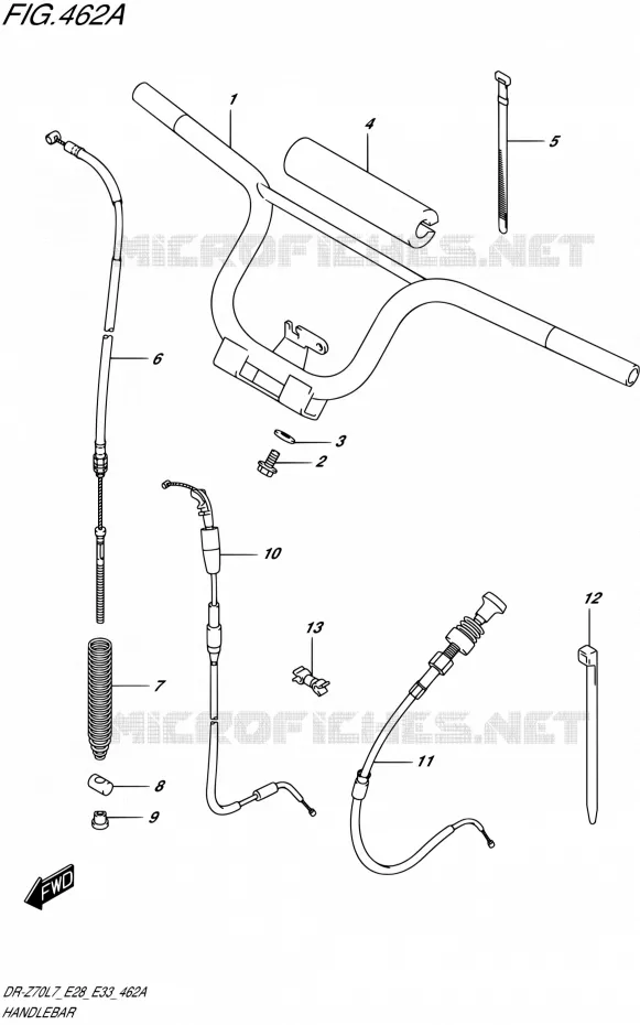 GUIDON Suzuki MOTO 70 DR-Z 2017  DR-Z70 L7 (E03,E28,E33)