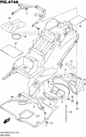 GARDE BOUE ARRIERE (GSX1300RAL5 E02) pour Suzuki HAYABUSA 1300 2015