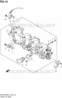 CORPS DE PAPILLON pour Suzuki HAYABUSA 1300 2014
