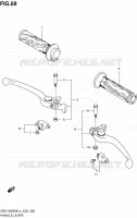 ENSEMBLE LEVIERS   POIGNEES pour Suzuki HAYABUSA 1300 2014