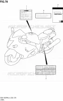 ETIQUETTE (GSX1300RAL4 E02) pour Suzuki HAYABUSA 1300 2014