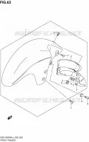 GARDE BOUE AVANT (GSX1300RAL4 E02) pour Suzuki HAYABUSA 1300 2014