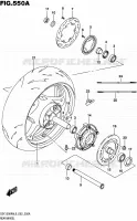 ROUE ARRIERE (GSX1300RAL6 E02) pour Suzuki HAYABUSA 1300 2016