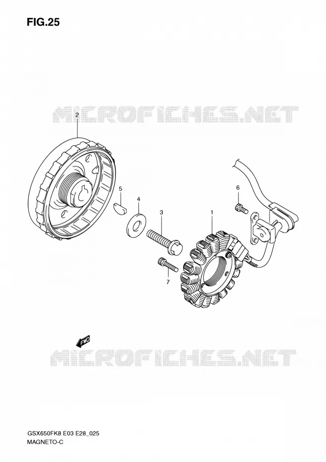 ALLUMAGE ROTOR - STATOR Suzuki MOTO 650 GSX-F 2010  GSX650FA L0 (E03,E28,E33)