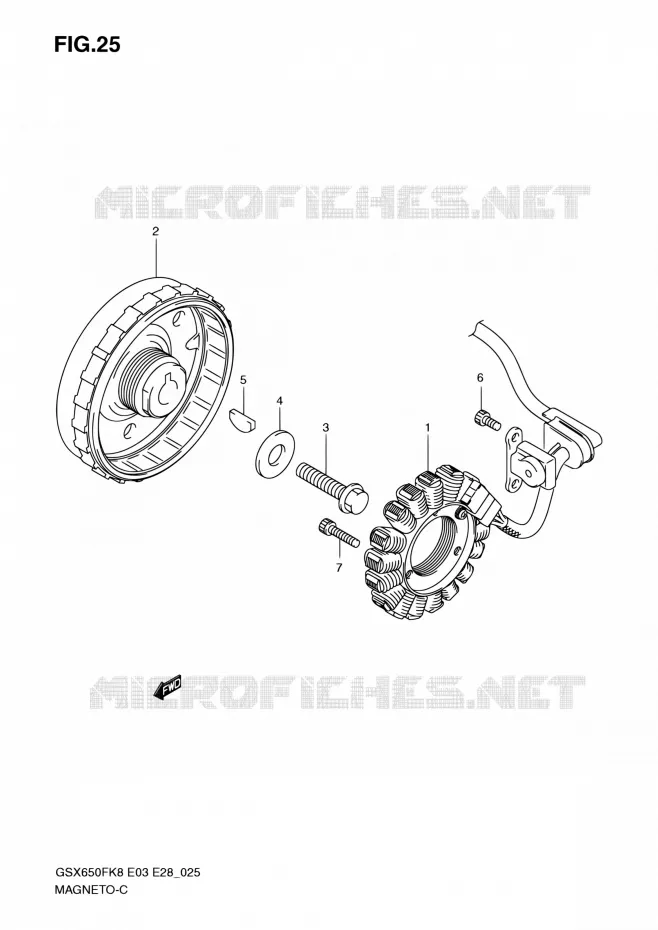 ALLUMAGE ROTOR - STATOR Suzuki MOTO 650 GSX-F 2010  GSX650F L0 (E03,E28,E33)