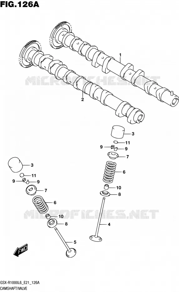 ARBRE A CAMES - VALVE Suzuki MOTO 1000 GSX-R 2016  GSX-R1000AUF L6 (E21)