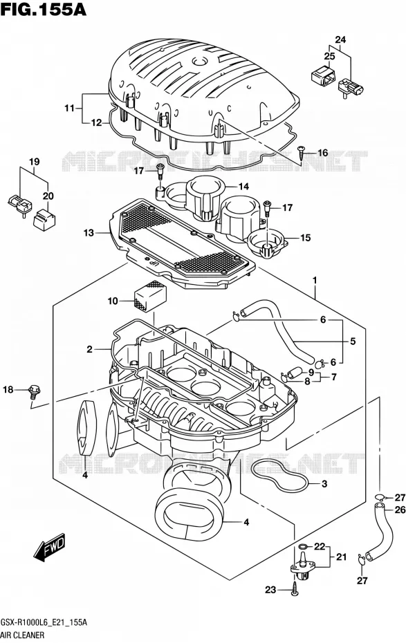 FILTRE A AIR Suzuki MOTO 1000 GSX-R 2016  GSX-R1000AUF L6 (E21)