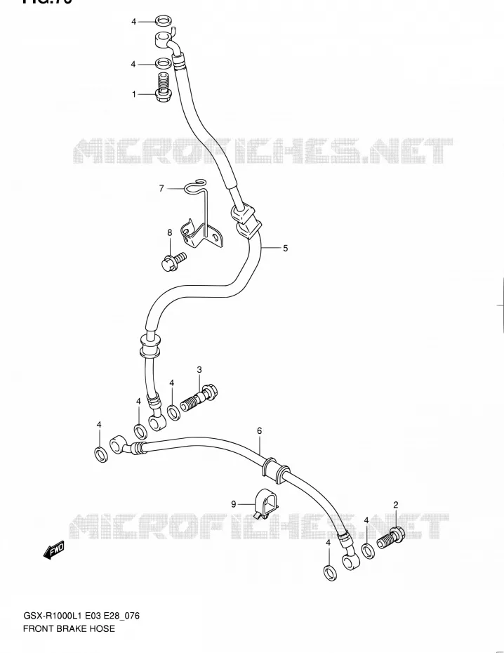 DURITE DE FREIN AVANT Suzuki MOTO 1000 GSX-R 2011  GSX-R1000 L1 (E03,E28,E33)