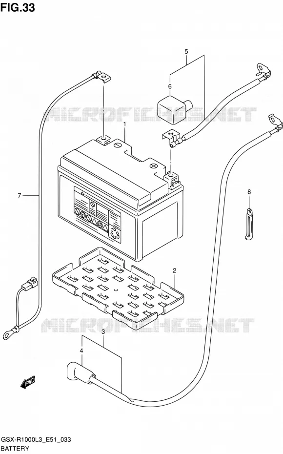 BATTERIE (GSX-R1000ZL3 E51) Suzuki MOTO 1000 GSX-R 2013  GSX-R1000 L3/GSX-R1000Z L3 (E51)