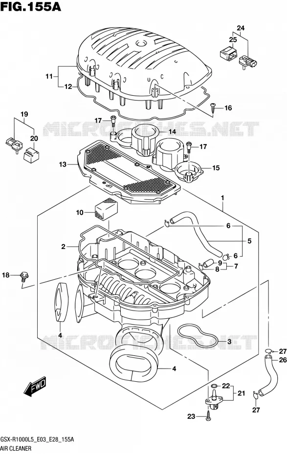 FILTRE A AIR Suzuki MOTO 1000 GSX-R 2015  GSX-R1000 L5 (E03,E28,E33)