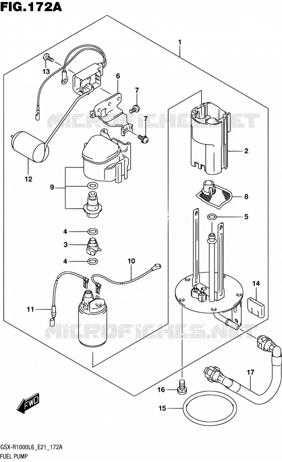 POMPE A ESSENCE Suzuki MOTO 1000 GSX-R 2016  GSX-R1000UF L6 (E21)