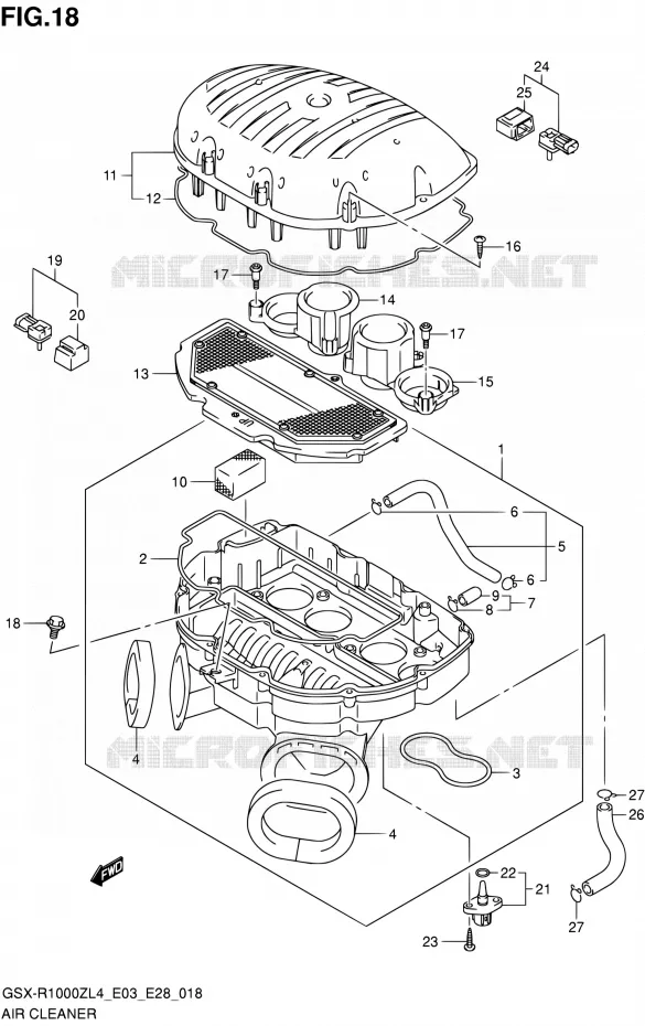 FILTRE A AIR Suzuki MOTO 1000 GSX-R 2014  GSX-R1000Z L4 (E03,E28,E33)