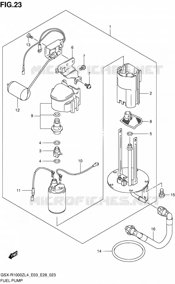 POMPE A ESSENCE Suzuki MOTO 1000 GSX-R 2014  GSX-R1000Z L4 (E03,E28,E33)