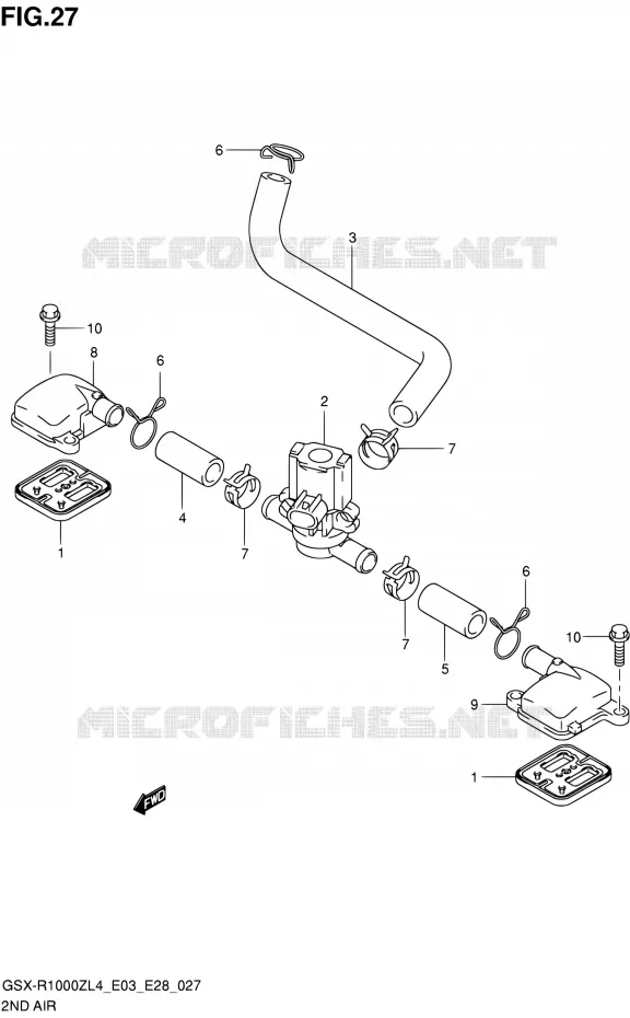 SYSTEME RECYCLAGE GAZ ECHAPPEMENT Suzuki MOTO 1000 GSX-R 2014  GSX-R1000Z L4 (E03,E28,E33)