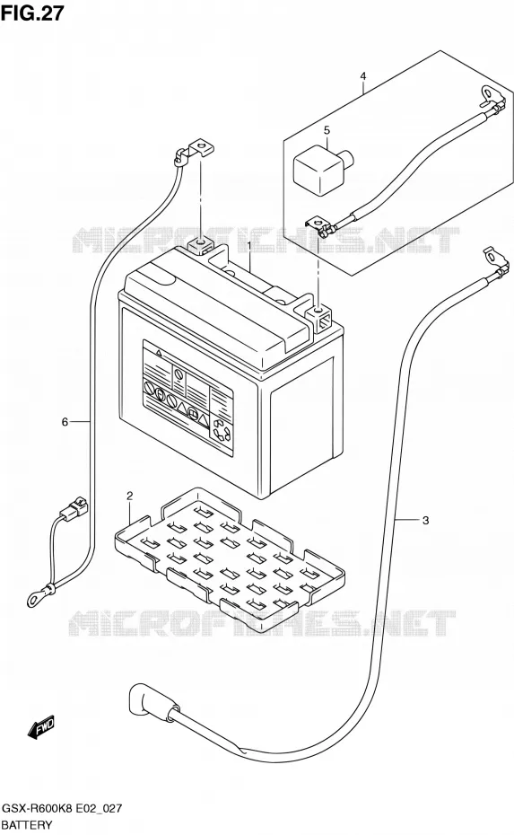 BATTERIE Suzuki MOTO 600 GSX-R 2010  GSX-R600 L0 (E02,E19,E24)