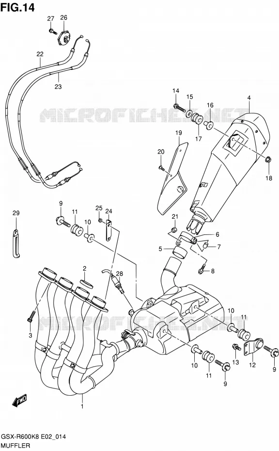SILENCIEUX Suzuki MOTO 600 GSX-R 2010  GSX-R600 L0 (E02,E19,E24)
