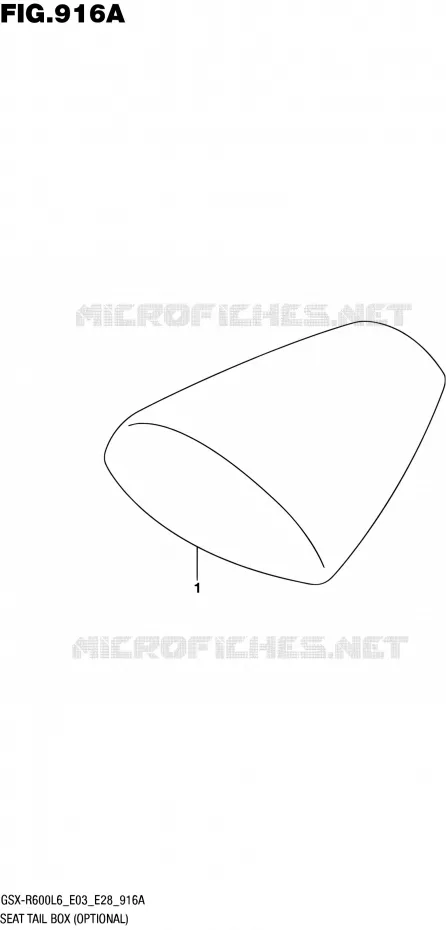 CAPOT DE SELLE (OPTIONAL) Suzuki MOTO 600 GSX-R 2016  GSX-R600 L6 (E03,E28,E33)
