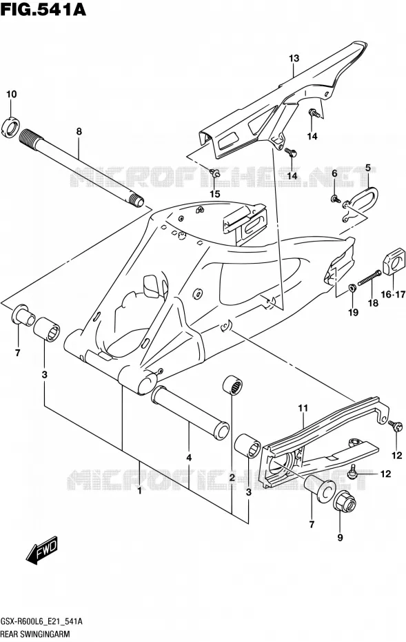 BRAS OSCILLANT ARRIERE Suzuki MOTO 600 GSX-R 2016  GSX-R600 L6 (E21)