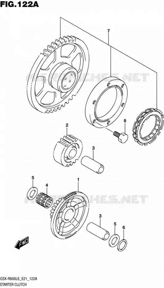 ROUE LIBRE DE DEMARREUR Suzuki MOTO 600 GSX-R 2016  GSX-R600 L6 (E21)
