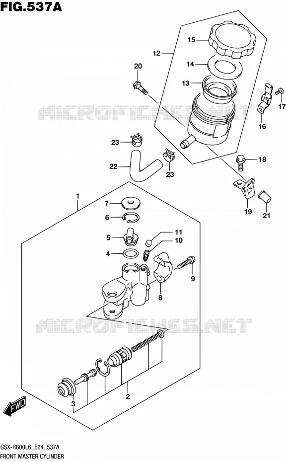 MAITRE CYLINDRE AVANT Suzuki MOTO 600 GSX-R 2016  GSX-R600 L6 (E24)