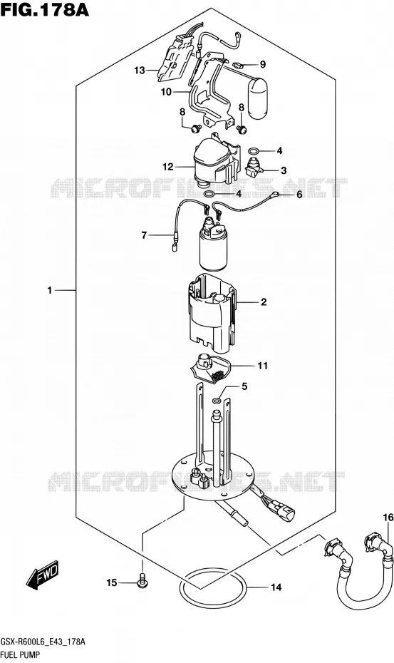 POMPE A ESSENCE Suzuki MOTO 600 GSX-R 2016  GSX-R600 L6 (E43)