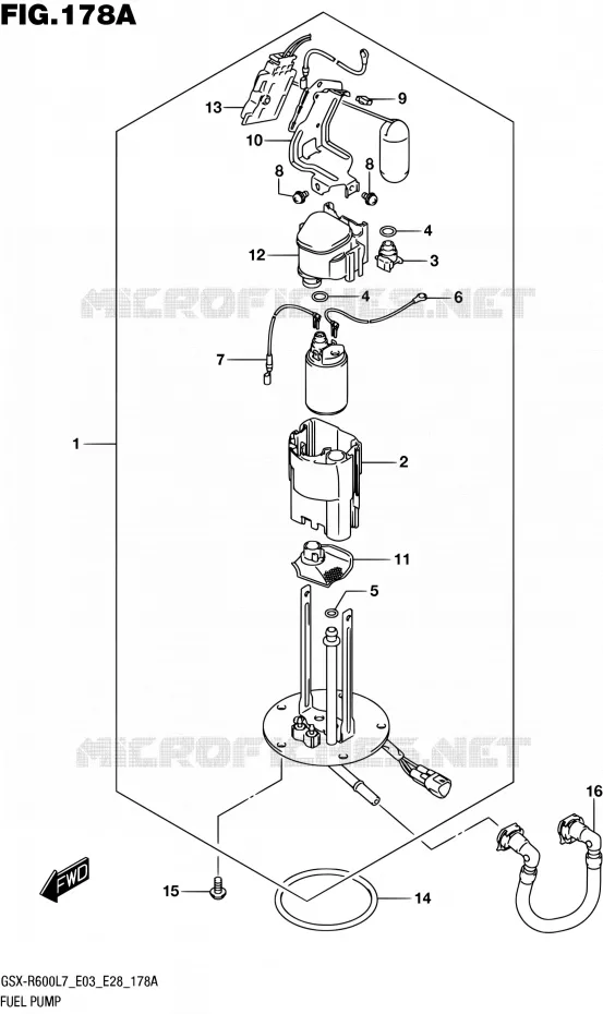 POMPE A ESSENCE Suzuki MOTO 600 GSX-R 2017  GSX-R600 L7 (E03,E28,E33)