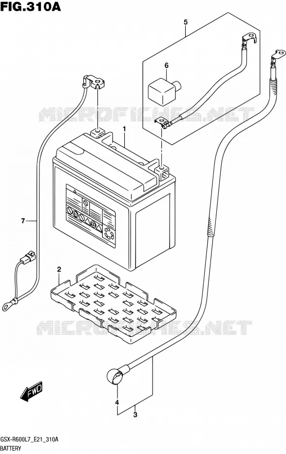 BATTERIE Suzuki MOTO 600 GSX-R 2017  GSX-R600 L7 (E21)