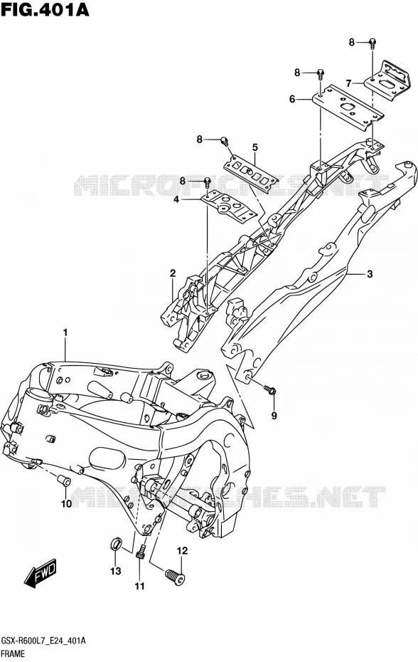 CADRE Suzuki MOTO 600 GSX-R 2017  GSX-R600 L7 (E24)