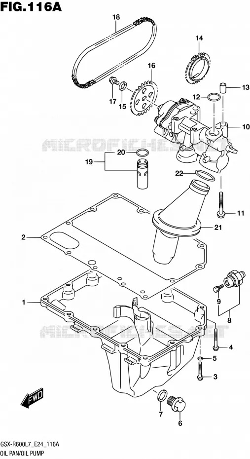 CARTER INFERIEUR - POMPE A HUILE Suzuki MOTO 600 GSX-R 2017  GSX-R600 L7 (E24)