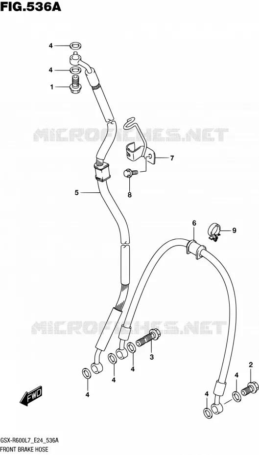 DURITE DE FREIN AVANT Suzuki MOTO 600 GSX-R 2017  GSX-R600 L7 (E24)