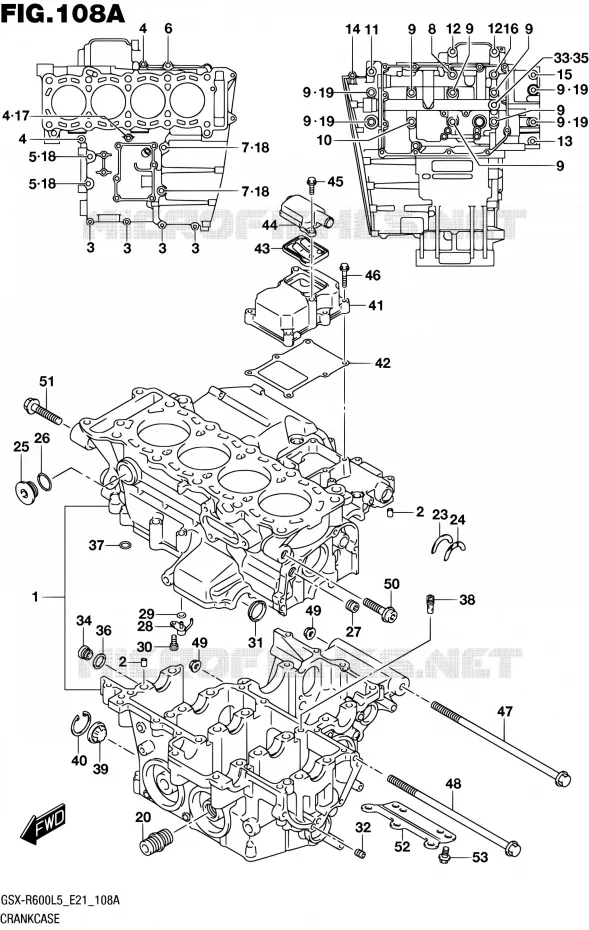 CARTER Suzuki MOTO 600 GSX-R 2015  GSX-R600UF L5 (E21)