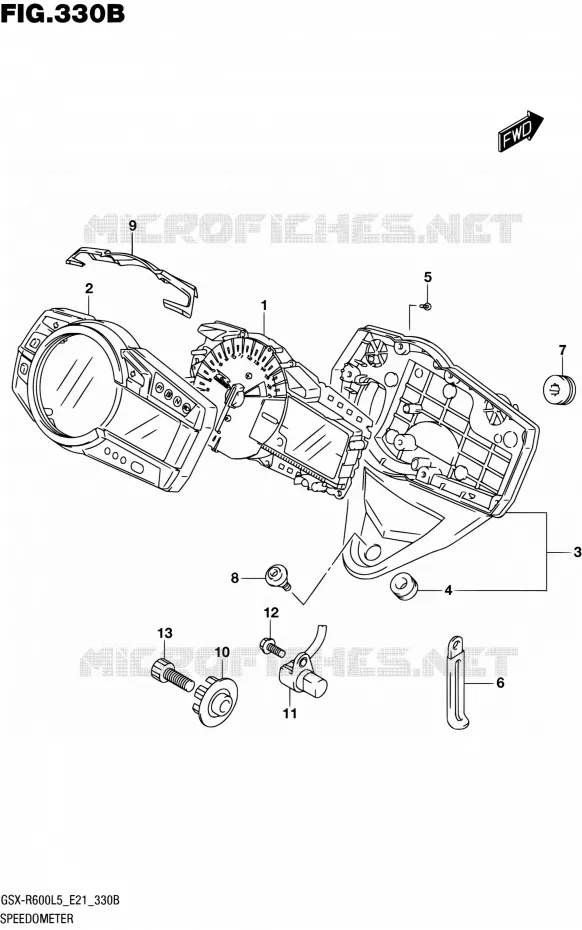 COMPTEUR (GSX-R600UFL5 E21) Suzuki MOTO 600 GSX-R 2015  GSX-R600UF L5 (E21)