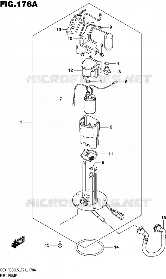 POMPE A ESSENCE Suzuki MOTO 600 GSX-R 2015  GSX-R600UF L5 (E21)