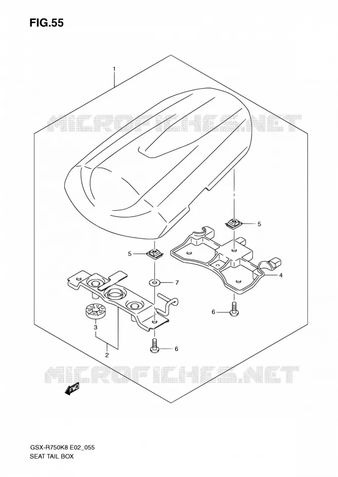 CAPOT DE SELLE Suzuki MOTO 750 GSX-R 2010  GSX-R750 L0 (E02,E19)