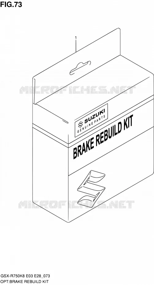 KIT REPARATION DE FREIN Suzuki MOTO 750 GSX-R 2010  GSX-R750 L0 (E03,E28,E33)