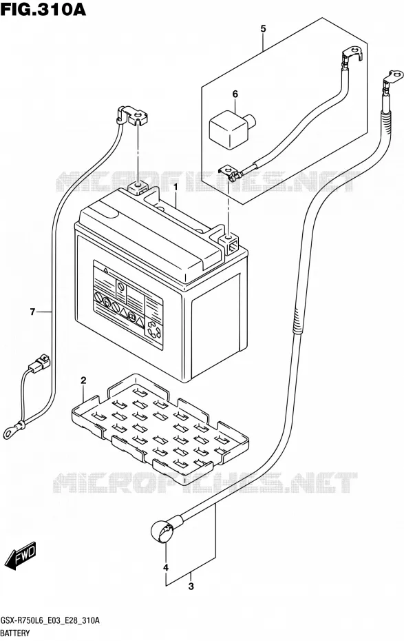 BATTERIE Suzuki MOTO 750 GSX-R 2016  GSX-R750 L6 (E03,E28,E33)