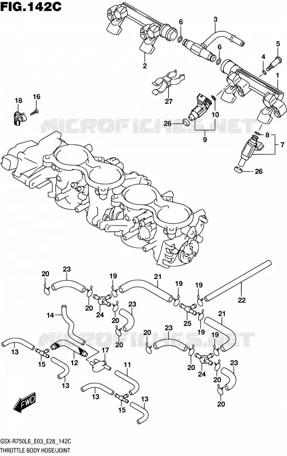 SYSTÈME D'INJECTION (GSX-R750L6 E33) Suzuki MOTO 750 GSX-R 2016  GSX-R750 L6 (E03,E28,E33)
