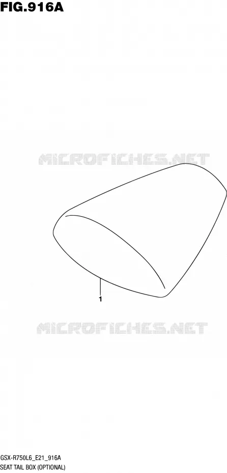 CAPOT DE SELLE (OPTIONAL) Suzuki MOTO 750 GSX-R 2016  GSX-R750 L6 (E21)