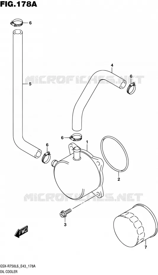 RADIATEUR D'HUILE Suzuki MOTO 750 GSX-R 2016  GSX-R750 L6 (E43)
