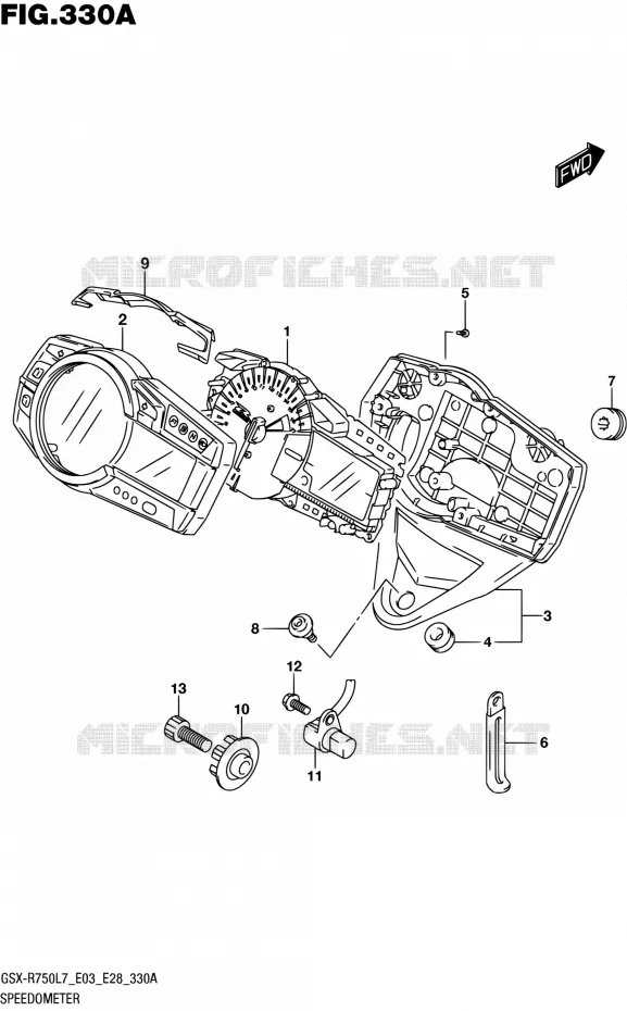 COMPTEUR (GSX-R750L7 E03) Suzuki MOTO 750 GSX-R 2017  GSX-R750 L7 (E03,E28,E33)