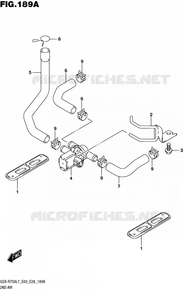 SYSTEME RECYCLAGE GAZ ECHAPPEMENT Suzuki MOTO 750 GSX-R 2017  GSX-R750 L7 (E03,E28,E33)