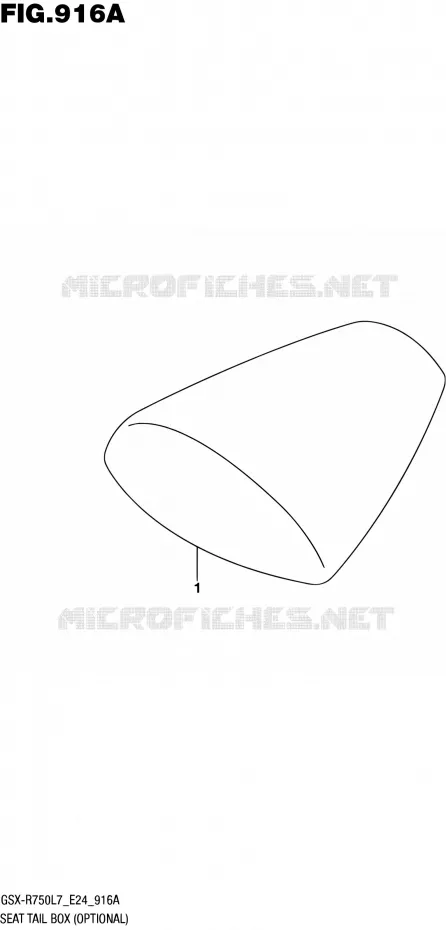 CAPOT DE SELLE (OPTIONAL) Suzuki MOTO 750 GSX-R 2017  GSX-R750 L7 (E24)