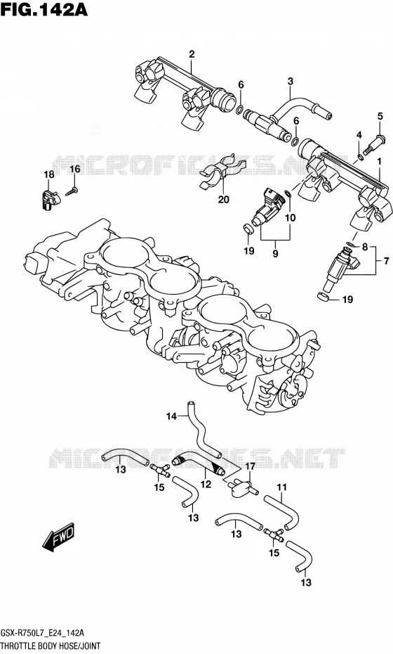SYSTÈME D'INJECTION Suzuki MOTO 750 GSX-R 2017  GSX-R750 L7 (E24)