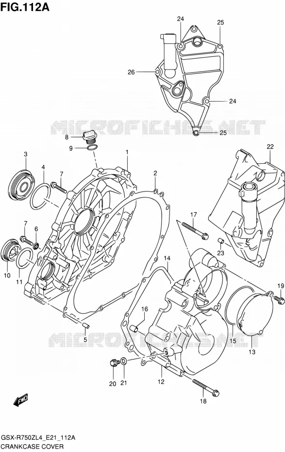 CARTER Suzuki MOTO 750 GSX-R 2014  GSX-R750ZUF L4 (E21)